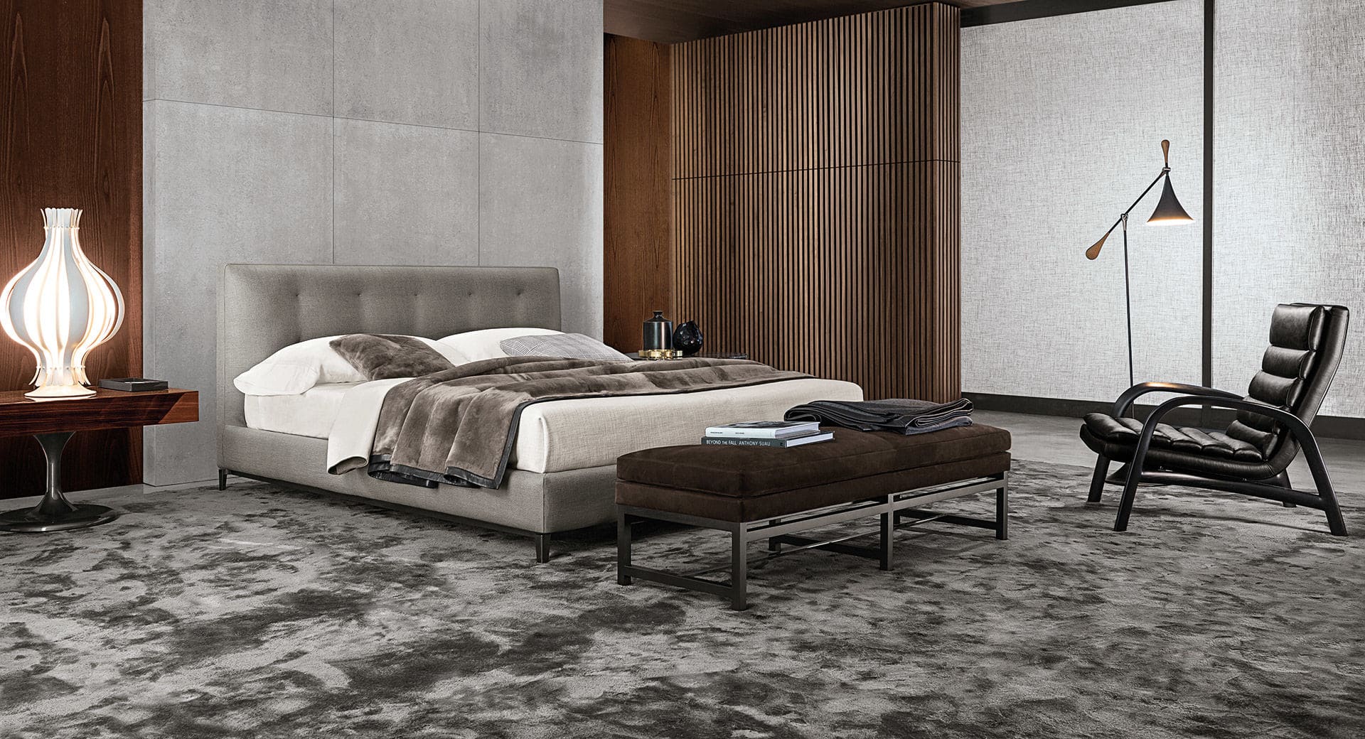 Sfera design Minotti bedroom furniture Andersen Bed Quilt