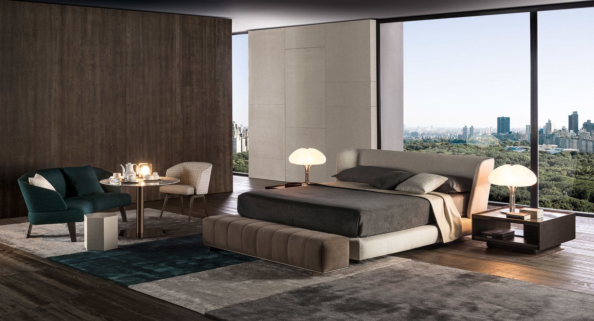 Sfera design Minotti bedroom furniture Creed Bed