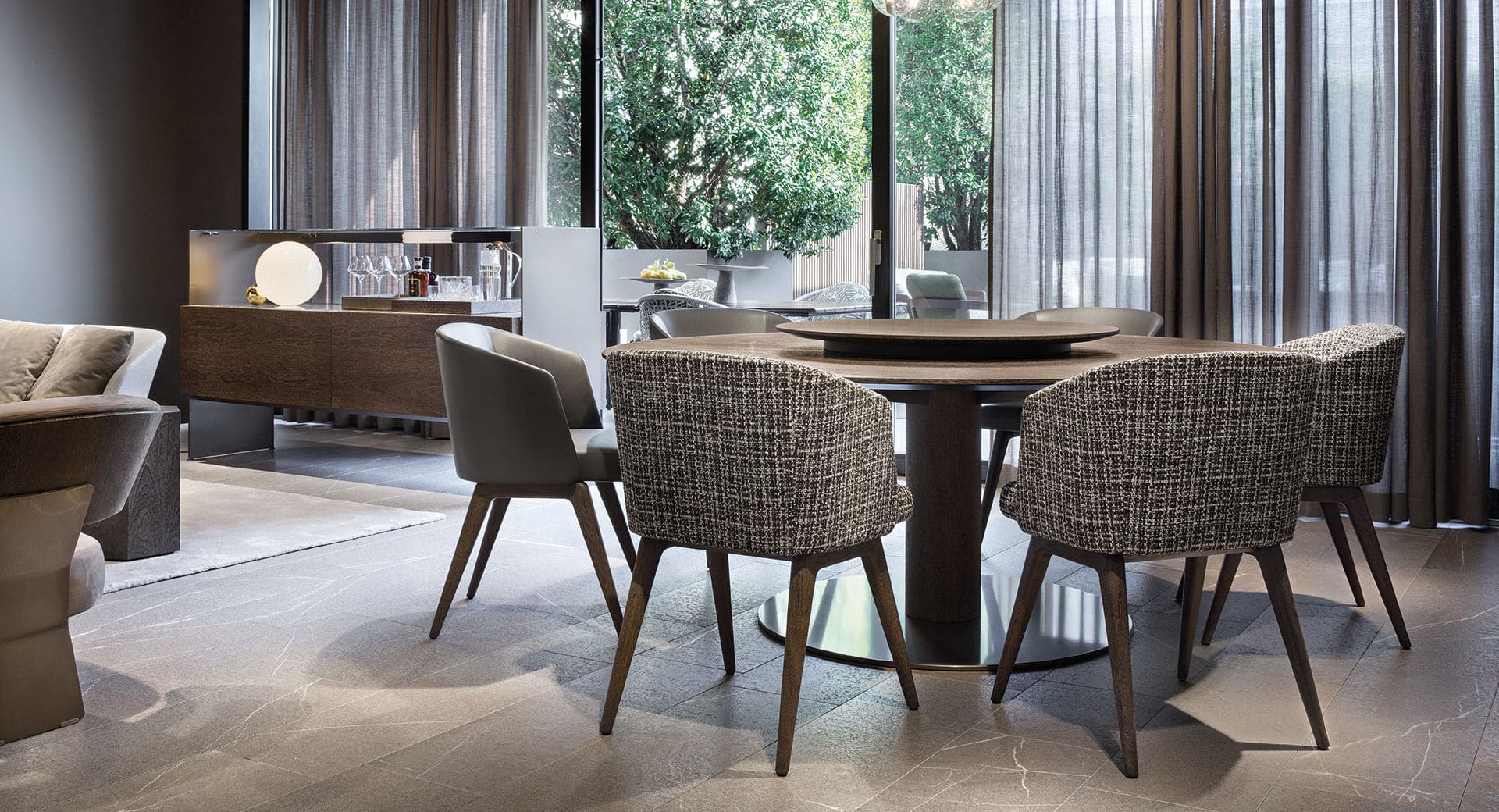 Sfera design Minotti canteen furniture Creed Dining