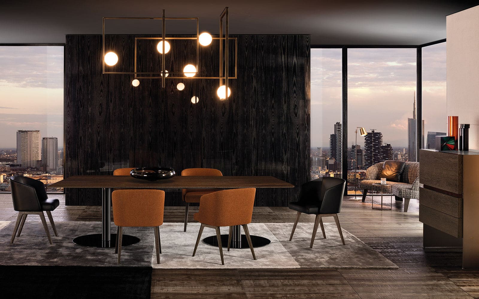 Sfera design Minotti canteen furniture Creed Dining