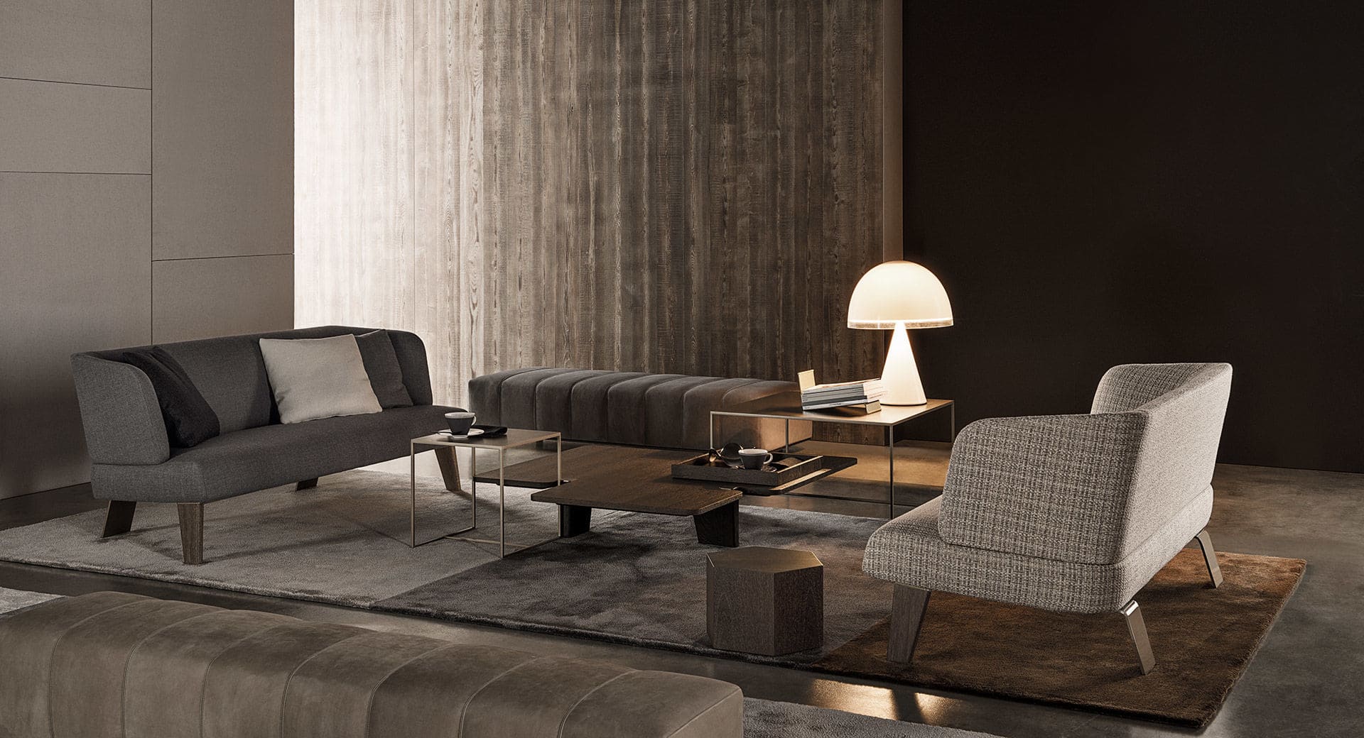 Sfera design Minotti soft furniture Creed Lounge sofa