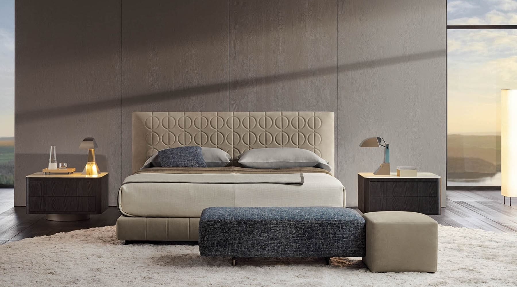 Sfera design Minotti bedroom furniture Curtis