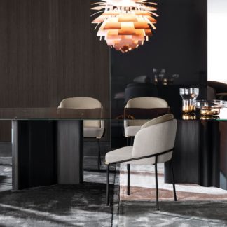 Sfera design Minotti canteen furniture Fil Noir Dining