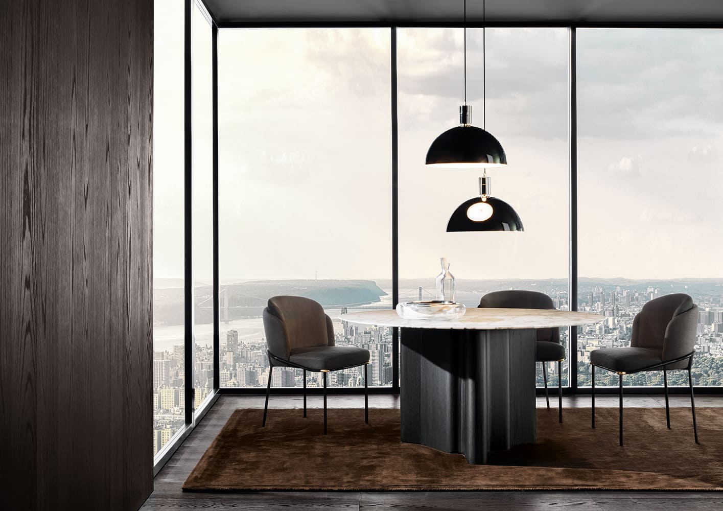Sfera design Minotti canteen furniture Fil Noir Dining