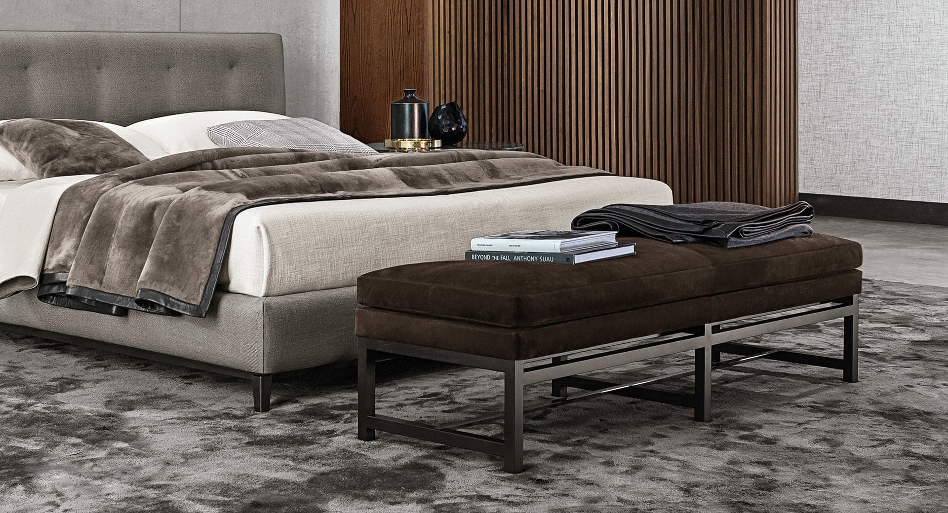 Sfera design Minotti accessories furniture Flynt Bench