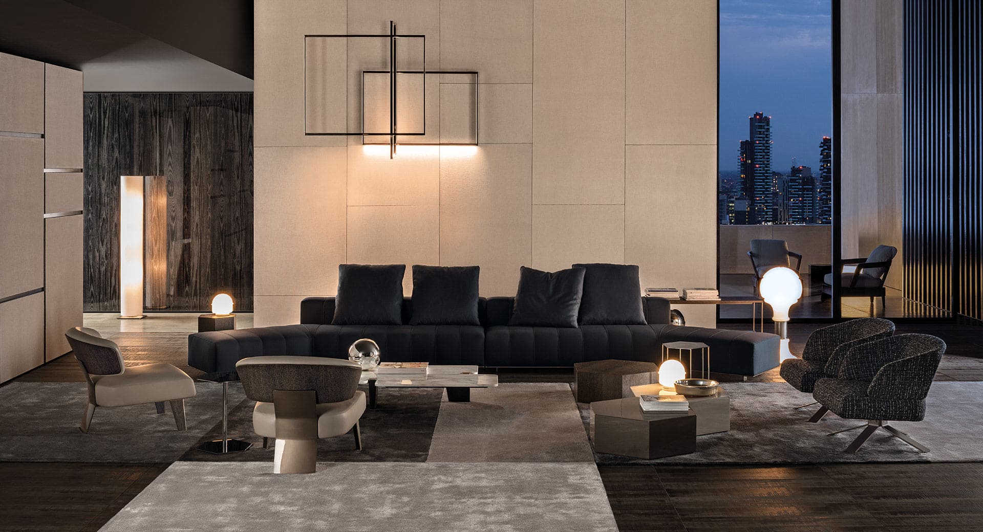 Sfera design Minotti soft furniture Freeman Lounge