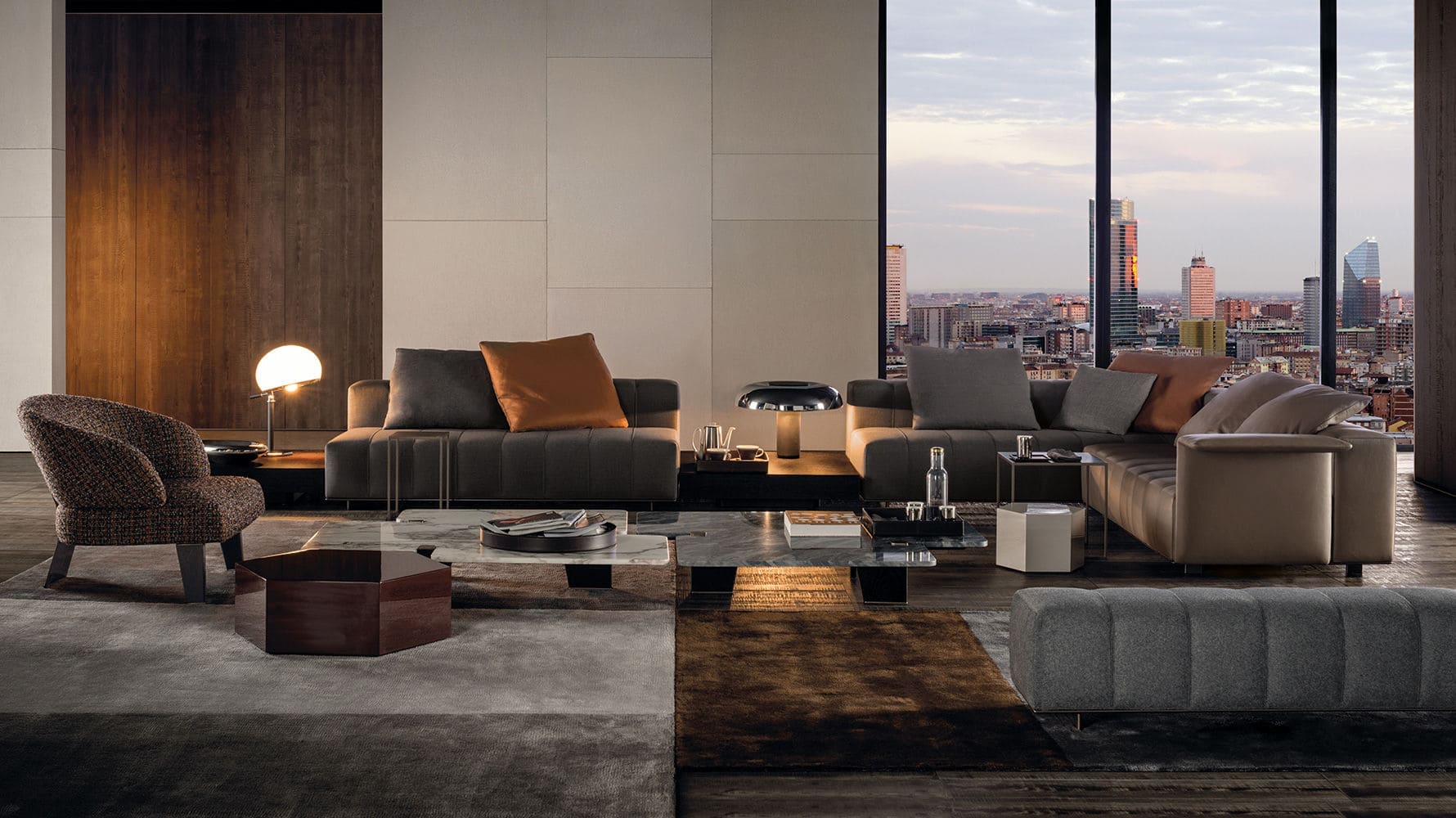 Sfera design Minotti soft furniture Freeman Lounge