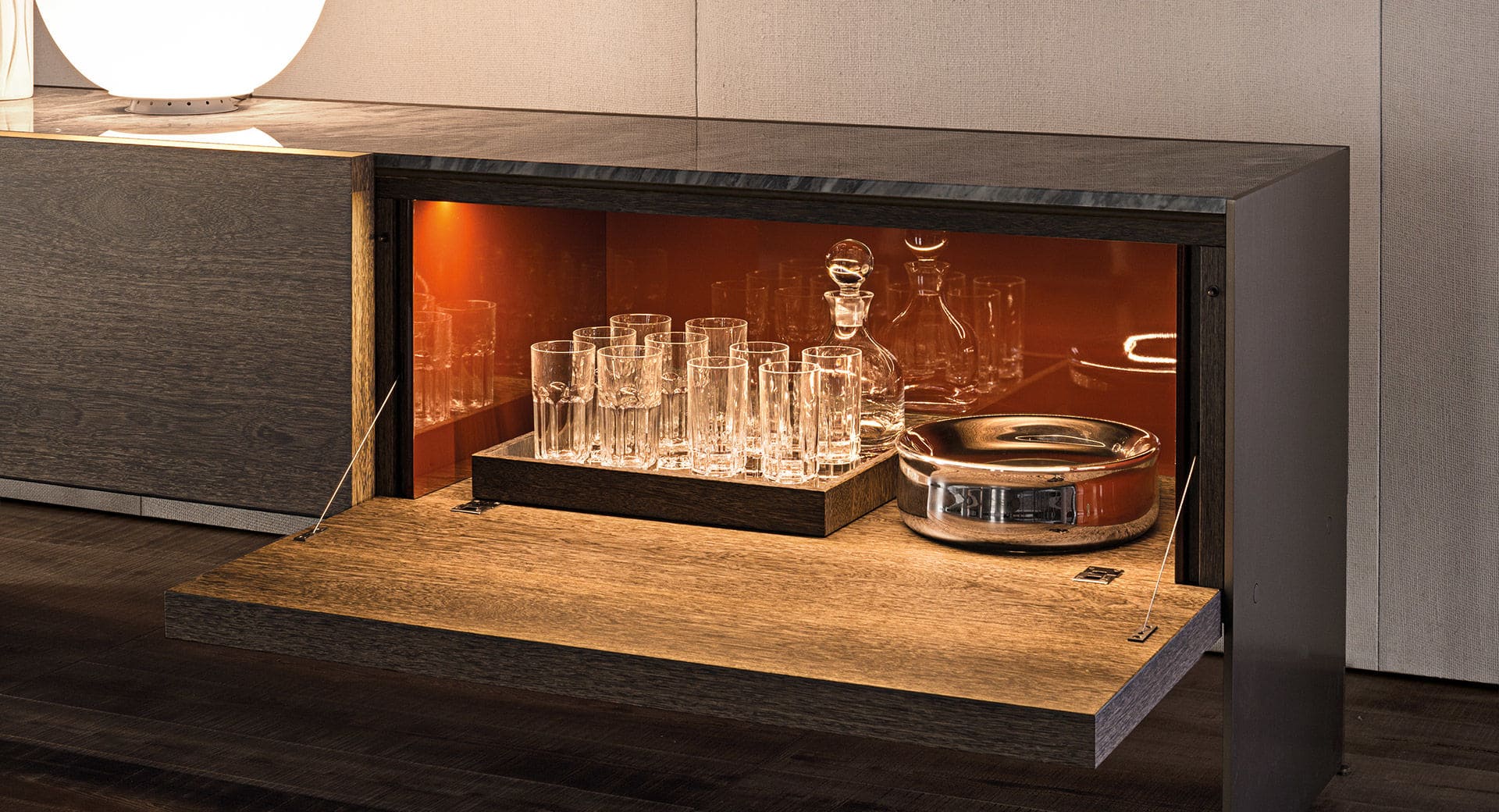 Sfera design Minotti accessories furniture Gray Tray