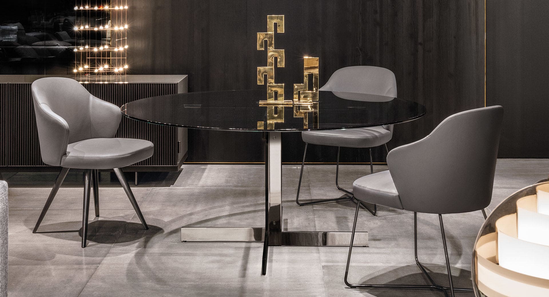 Sfera design Minotti canteen furniture Leslie Dining