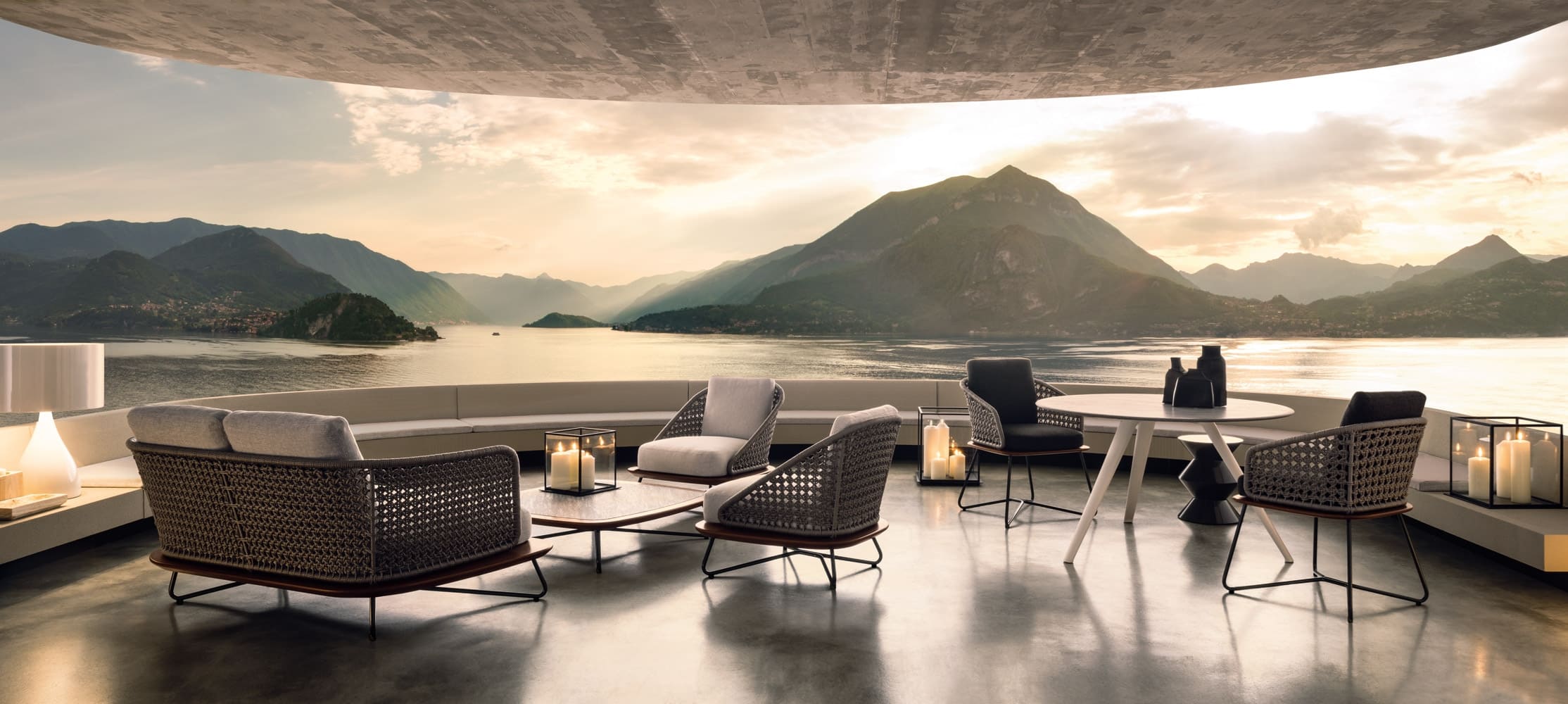 Sfera design Minotti soft furniture Rivera Armchair