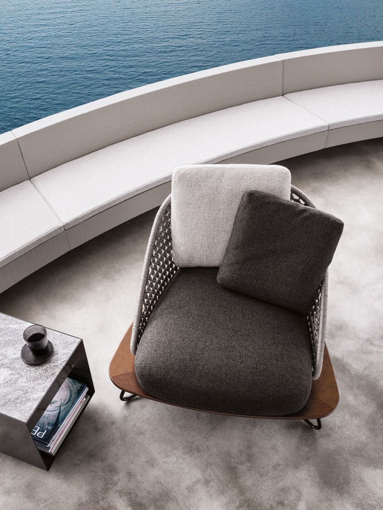 Sfera design Minotti soft furniture Rivera Armchair