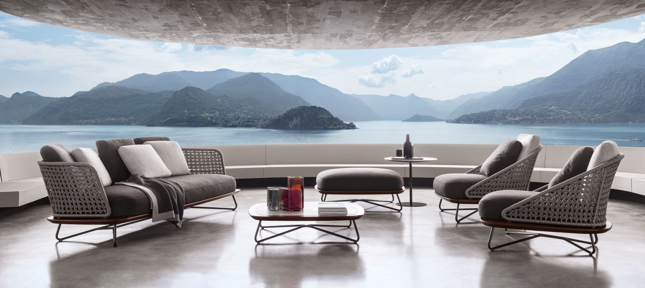Sfera design Minotti soft furniture Rivera Armchair