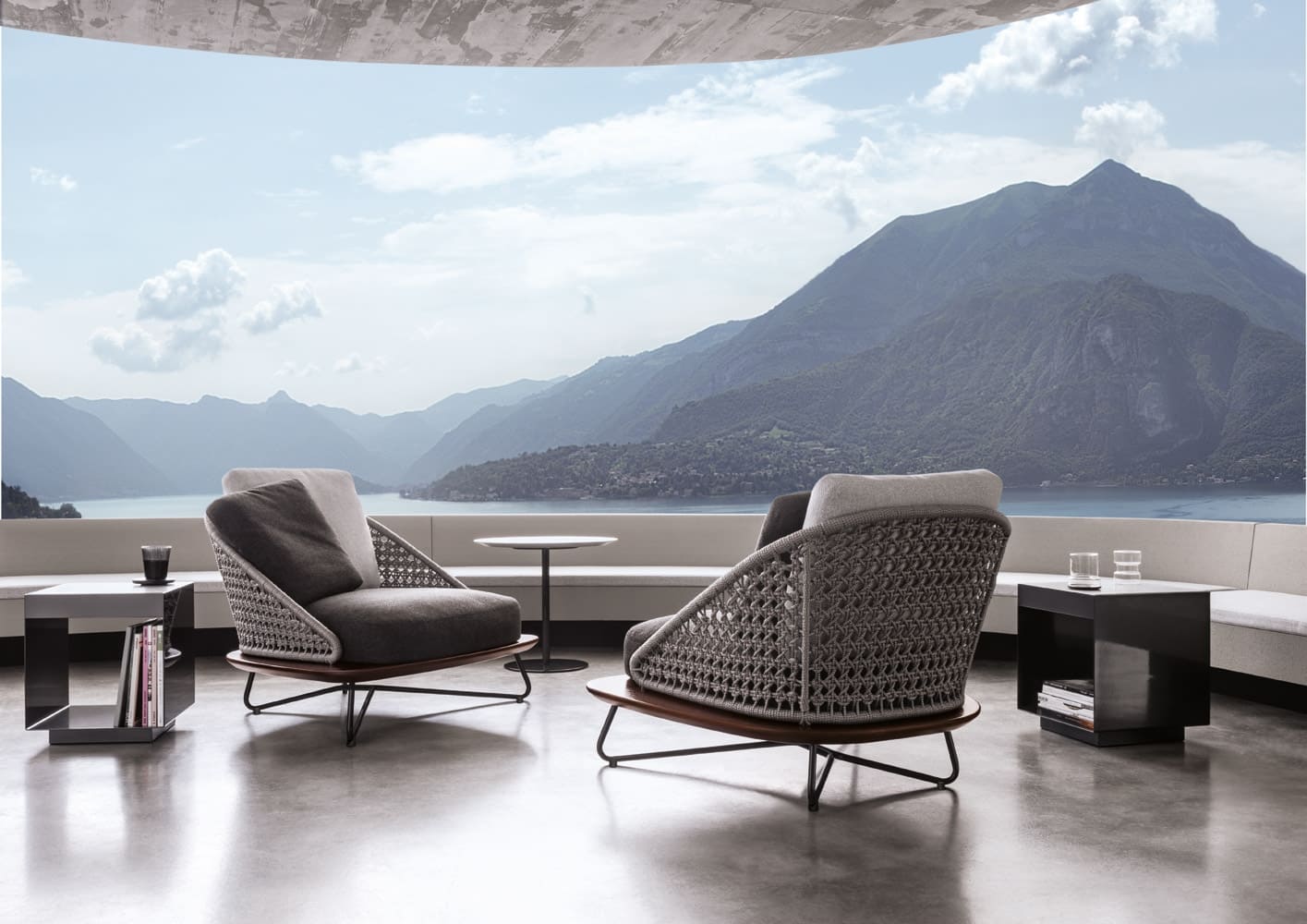 Sfera design Minotti soft furniture Rivera Armchair