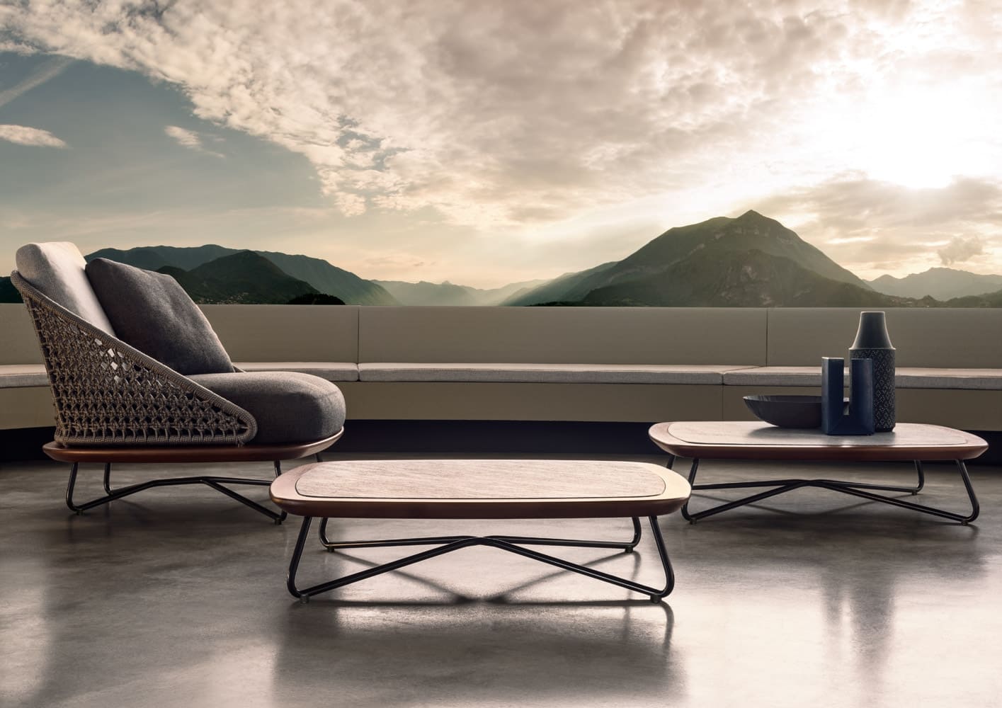 Sfera design Minotti soft furniture Rivera Armchair