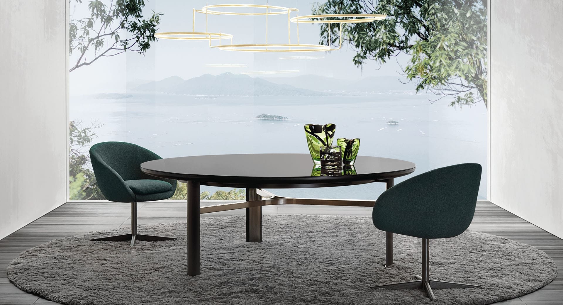 Sfera design Minotti canteen furniture Russell Dining
